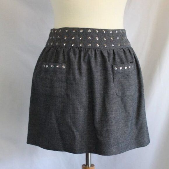 Candie's Dresses & Skirts - Gray Candies Studded Zip Up Skirt